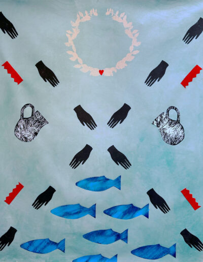 Transition - 9'x7' - Unstretched Canvas with Acrylic and Oil